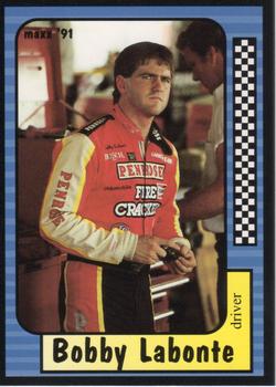1991 Maxx Racing #53 BOBBY LaBONTE ROOKIE CARD