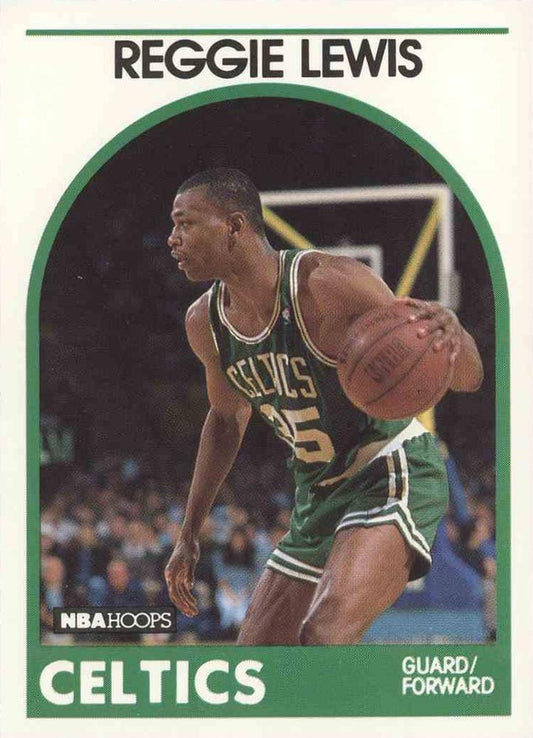NBA Hoops #17  REGGIE LEWIS BOSTON CELTICS ROOKIE CARD