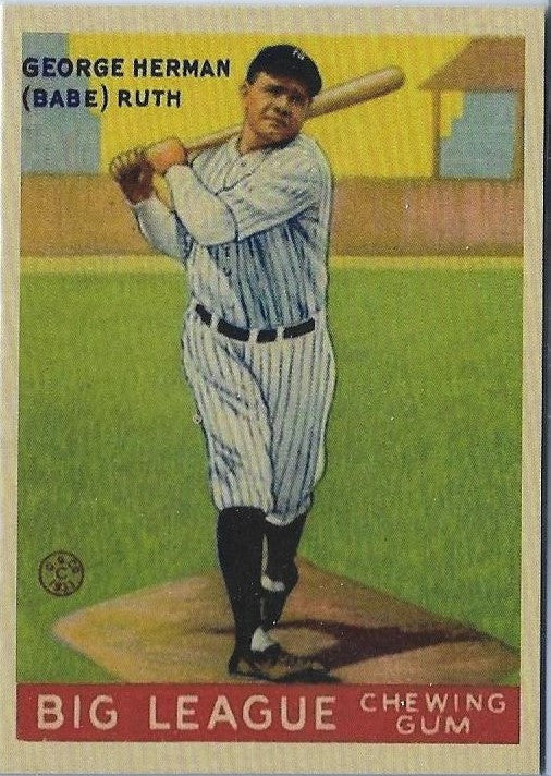 1933 Goudey Gum Babe Ruth 144 Reprint Baseball Card 