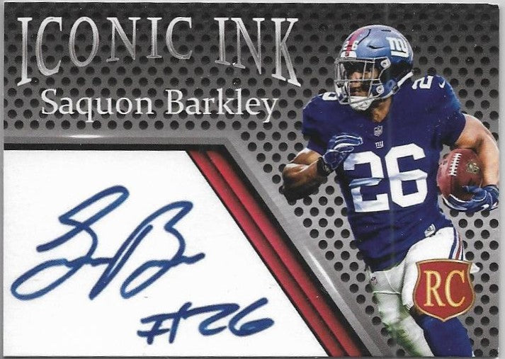 Saquon Barkley Auto Rookie New York Giants Signed Autographed