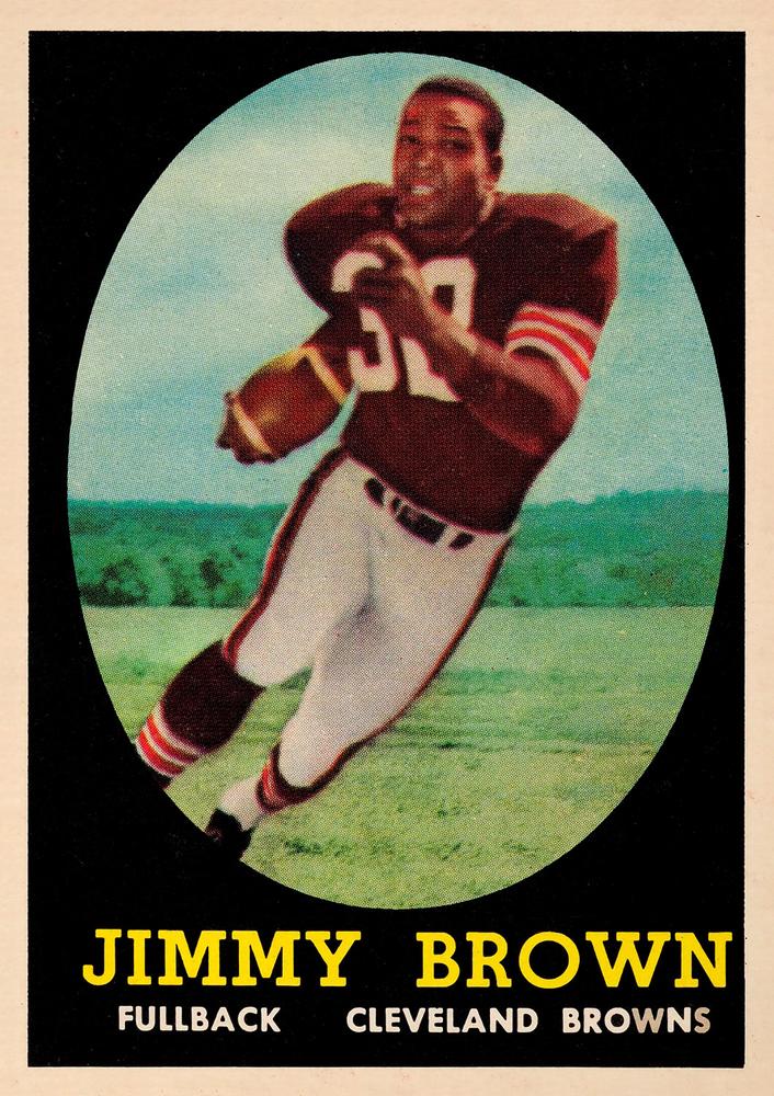 1958 Topps #62 JIM BROWN Cleveland Browns Rookie Reprint Card –