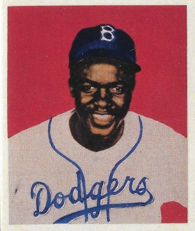 50 1955 Topps Jackie Robinson Baseball Card #50