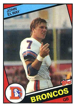 1984 Topps #63 JOHN ELWAY Rookie Reprint Card Denver Broncos! –