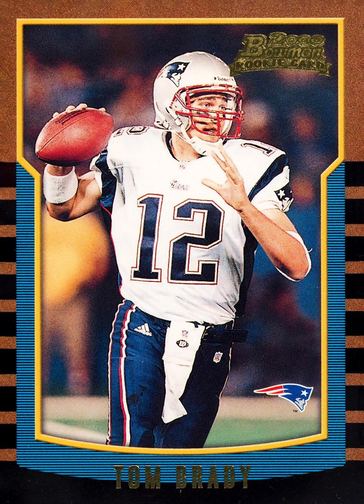 2000 Bowman #236 Tom Brady New England Patriots Rookie Reprint Card –