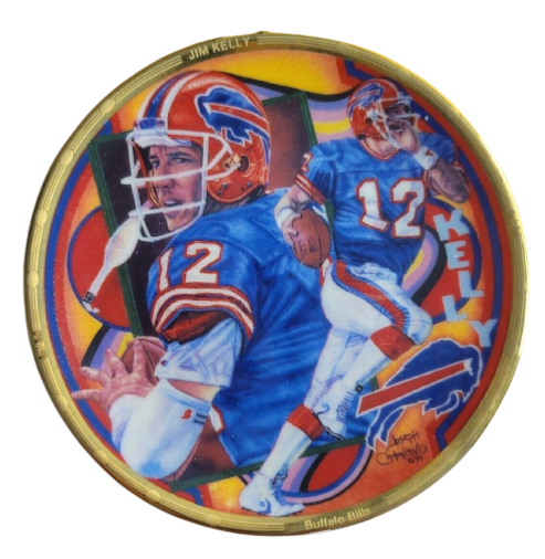 1991 Sports Impressions JIM KELLY BUFFALO BILLS Mini Collectors Plate –