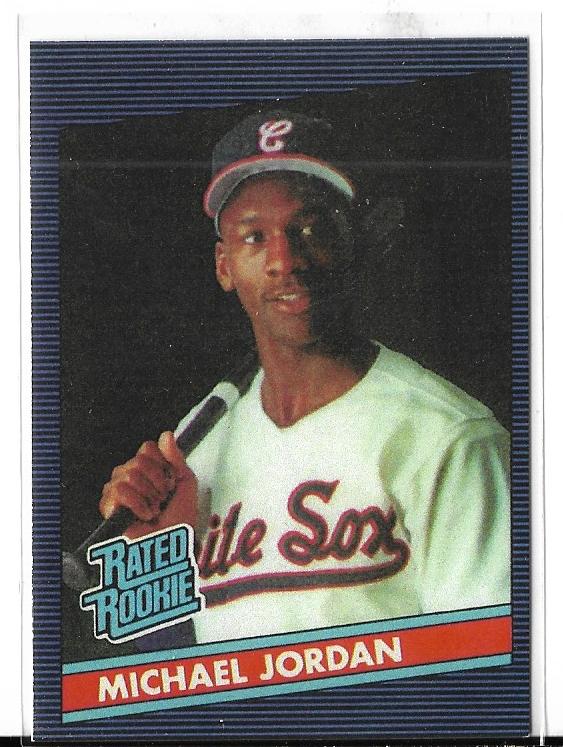 Michael Jordan Baseball Rated Rookie Style Reprint Chicago White