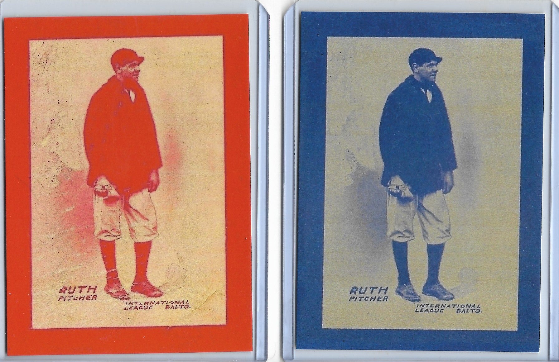 Babe Ruth Rookie Baseball Card - 1914 Baltimore News RP - Blue or Red –