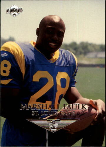 1999 COLLECTORS EDGE FIRST PLACE #121 MARSHALL FAULK ST.LOUS RAMS HO –