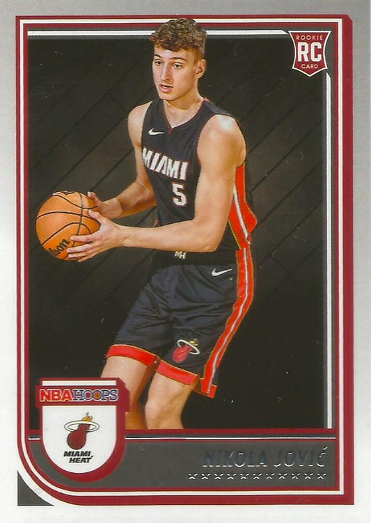 2022-23 NBA HOOPS NIKOLA JOVIC  MIAMI HEAT ROOKIE CARD