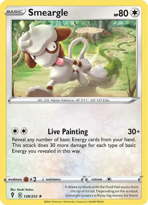 SMEARGLE- SWSH07: EVOLVING SKIES128/203 RARE