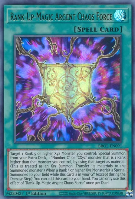 RANK UP MAGIC ARGENT Chaos Force - Brothers of Legend  BROL-EN091 ULTRA RARE