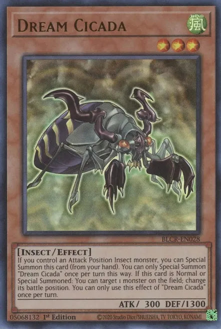 DREAM CICADA - Battles of Legend: CRYSTAL REVENGE - :BLCR-EN028 ULTRA RARE