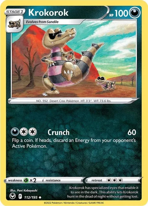 KROKOROK - SWSH12: SILVER TEMPEST Pokémon TCG 112/195 / Uncommon .05