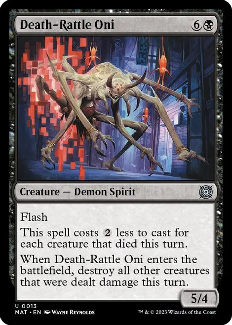 DEATH -RATTLE ONI  MARCH OF THE MACHINE  THE AFTERMATH #13 UNCOMMON FOIL