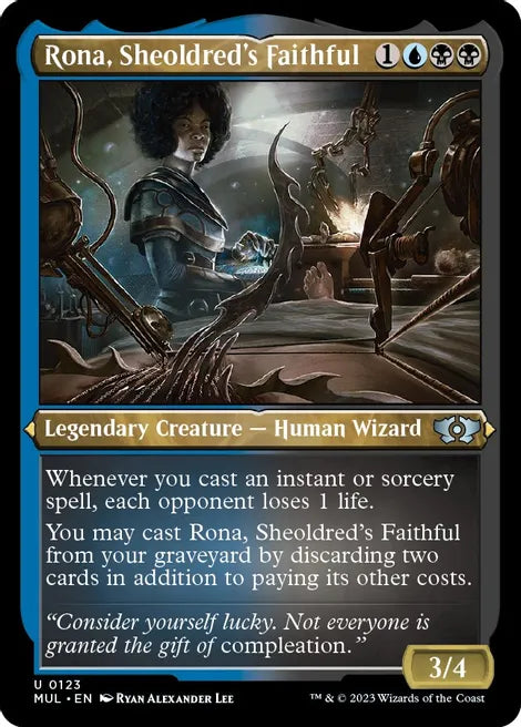 RONA SHEOLDREDS FAITHFUL MARCH OF THE MACHINE MULTIUNVIVERSE LEGENDS #123 FOIL ETCHED