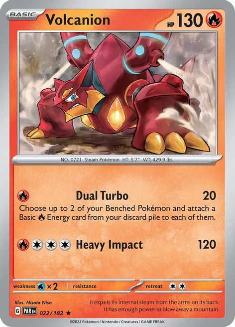 VOLCANION  - SV04: PARADOX RIFT 022/182 HOLO RARE