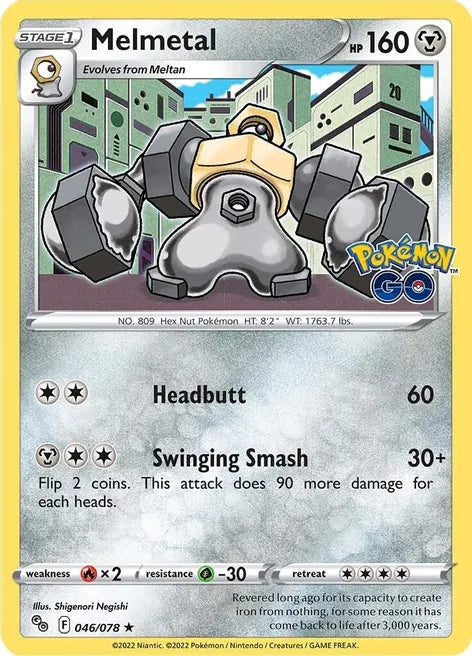 MELMETAL - POKEMON G0 - 046/078 HOLO RARE