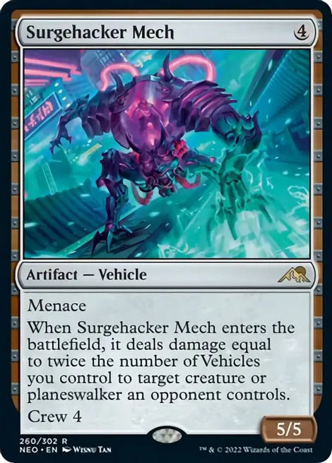 SURGEHACKERS MECH  KAMIGAWA NEON DYNASTY #260 RARE FOIL