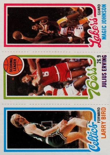 1980-1981 Topps #139 LARRY BIRD - MAGIC JOHNSON - Rookie RP Card Mint
