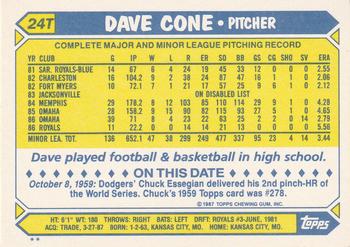 1988 TOPPS  #181 DAVID CONE NEW YORK METS ROOKIE CARD