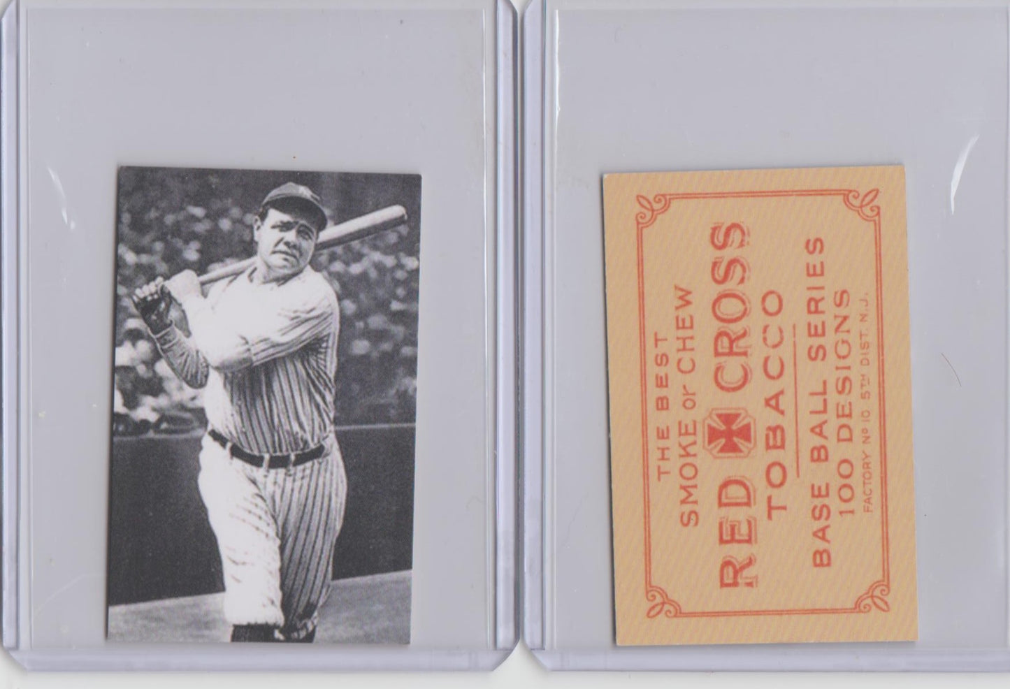 BABE RUTH RED CROSS TOBACCO  REPRINT CARD