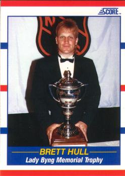 1990-91 Score NHL Lady Byng Trophy Brett Hull #366