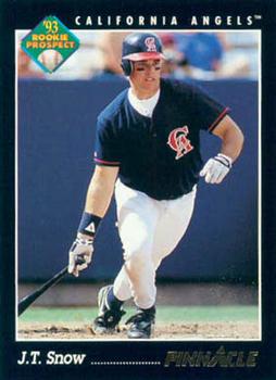 1993 Pinnacle Baseball Rookie Prospects  #609 J.T.SNOW - CALIFORNIA ANGELS