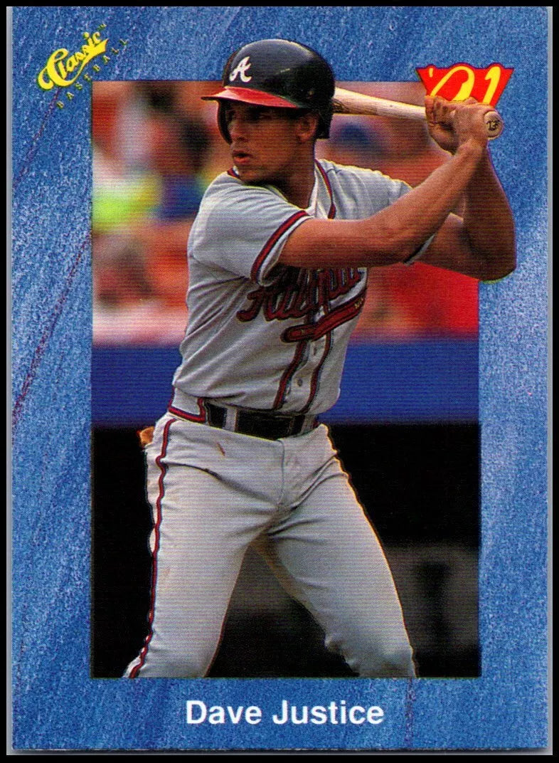 1991 CLASSIC BASEBALL DAVE JUSTICE  #T11  ATLANTA BRAVES