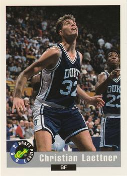 1992 Classic Draft Picks Christian Laettner #43 Rookie Card Timberwolves - Duke