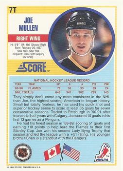 1990-91 Score Rookie & Traded #7T Joe Mullen Pittsburgh Penguins HOF