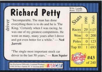 1991 Maxx Racing RICHARD PETTY #43 NASCAR HALL OF FAME GREAT