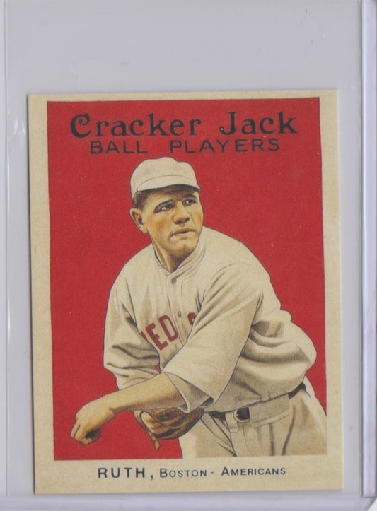 Cracker Jack Vintage Style ACEO - BABE RUTH BOSTON RED SOX PITCHING CARD