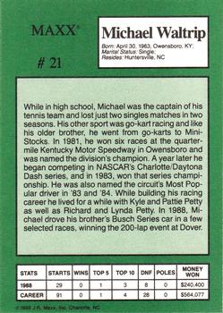 1989 Maxx Racing BILL MICHALE WALTRIP #21 Special Edition CRISCO Edition Card