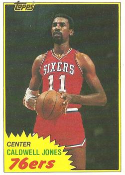 1981-82 TOPPS NBA BASKETBALL CALDWELL JONES #E91 PHILADELPHIA 76ERS NMMT