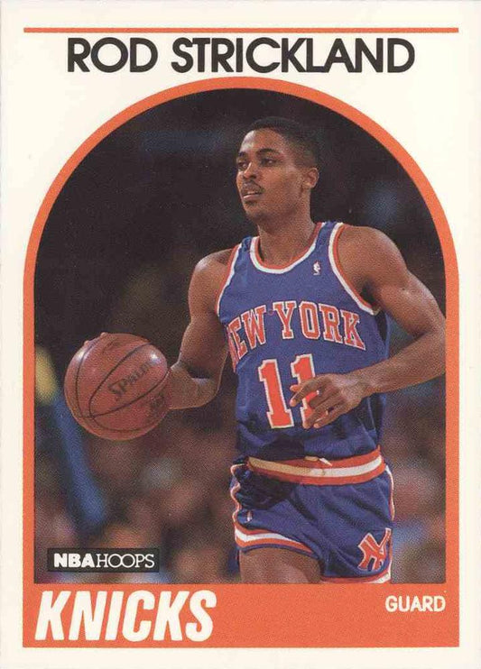 1989-90 NBA Hoops #8 ROD STRICKLAND New York Knicks ROOKIE CARD