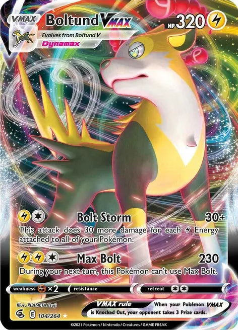BOLTUND VMAX Fusion Strike 104/264 Holo Ultra Rare Pokémon TCG