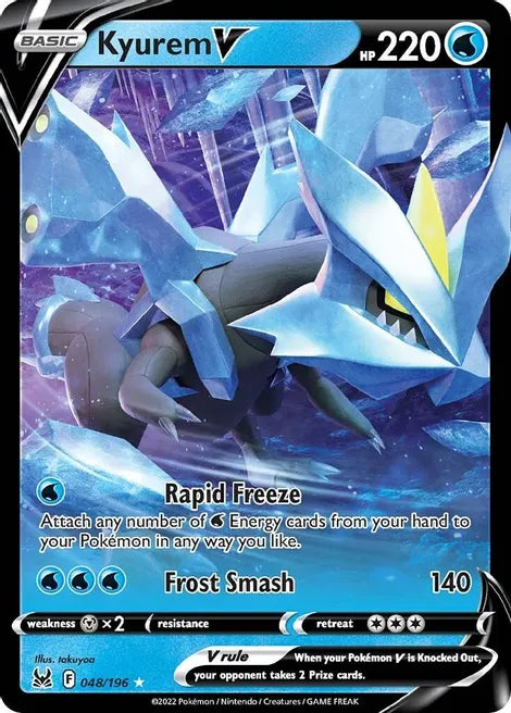 KYUREM V - 048/196 ULTRA RARE  Lost Origin NM Pokemon TCG