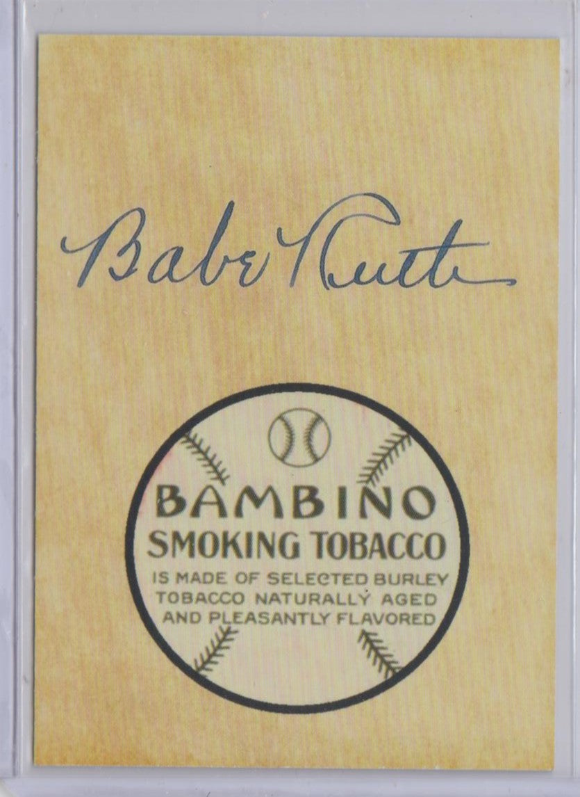 BABE RUTH BAMBINO SMOKING TOBACCO ADVERTISEMENT PROMO RP CARD