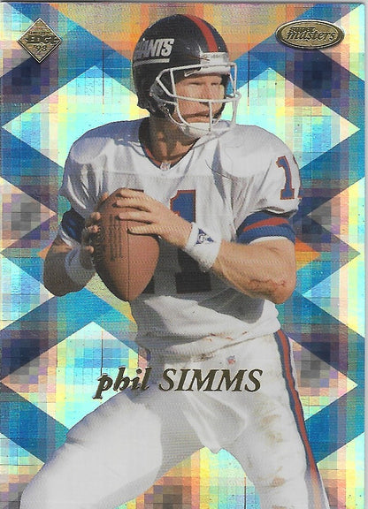 1998 COLLECTORS EDGE SUPER MASTERS #SM24 PHIL SIMMS - NEW YORK GIANTS