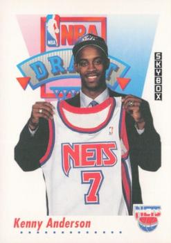 1991 SKYBOX #514 KENNY ANDERSON   NEW JERSEY NETS ROOKIE CARD