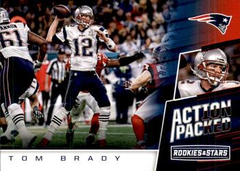 2017 ACTION PACKED RED FOIL ROOKIES AND STARS #10 TOM BRADY - NEW ENGLAND PATRIOTS