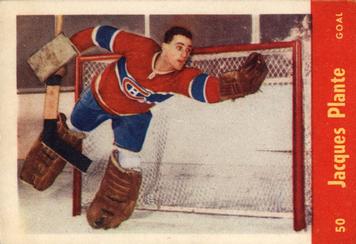 1955 Parkhurst #50 JACQUES PLANTE - MONTREAL CANADIANS  Rookie RP Card