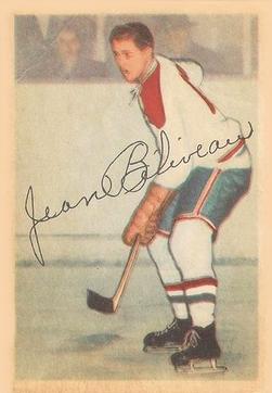 1953 54 PARKHURST #27 JEAN BELIVEAU ROOKIE RP CARD - MONTREAL CANADIANS