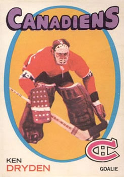 1971/72 O-PEE-CHEE  #45 KEN DRYDEN MONTREAL CANADIANS  ROOKIE REPRINT CARD