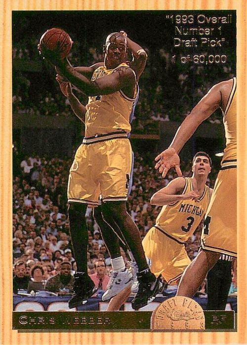 ROOKIE - 1993 CLASSIC, CHRIS WEBBER DRAFT PICK RC, MICHIGAN LIMITED EDITION