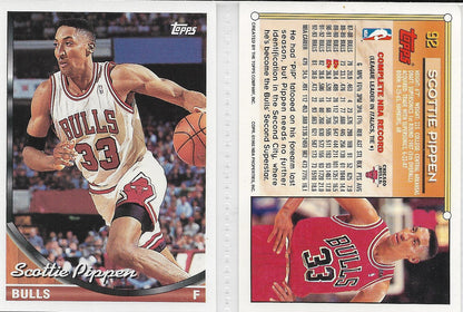 1993 TOPPS #92 HALL OF FAME PLAYERS - SCOTTIE PIPPEN - CHICAGO BULLS