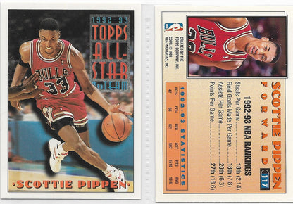 1993 TOPPS #117 SCOTTIE PIPPEN CHICAGO BULLS ALL STAR CARD