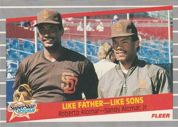 1989 FLEER #630 ROBERTO ALOMAR  / SANDY ALOMAR JR.   SAN DIEGO PADRES