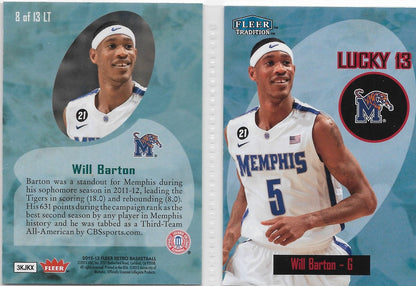 2012 FLEER LUCKY 13 BASKETBALL ORIGINAL ROOKIES CARDS COLLEGE - NBA
