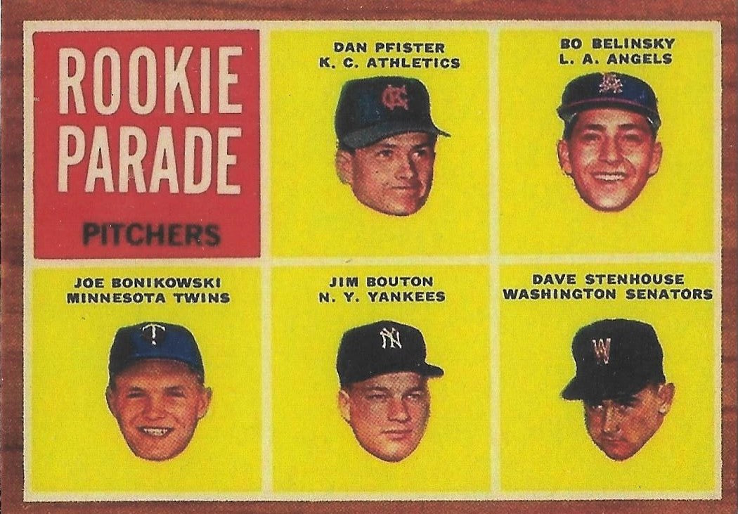 1962 TOPPS  HIGH NUMBER #592 ROOKIE PARADE JIM BOUTON NEW YORK YANKEES  ROOKIE RP  CARD